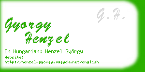 gyorgy henzel business card